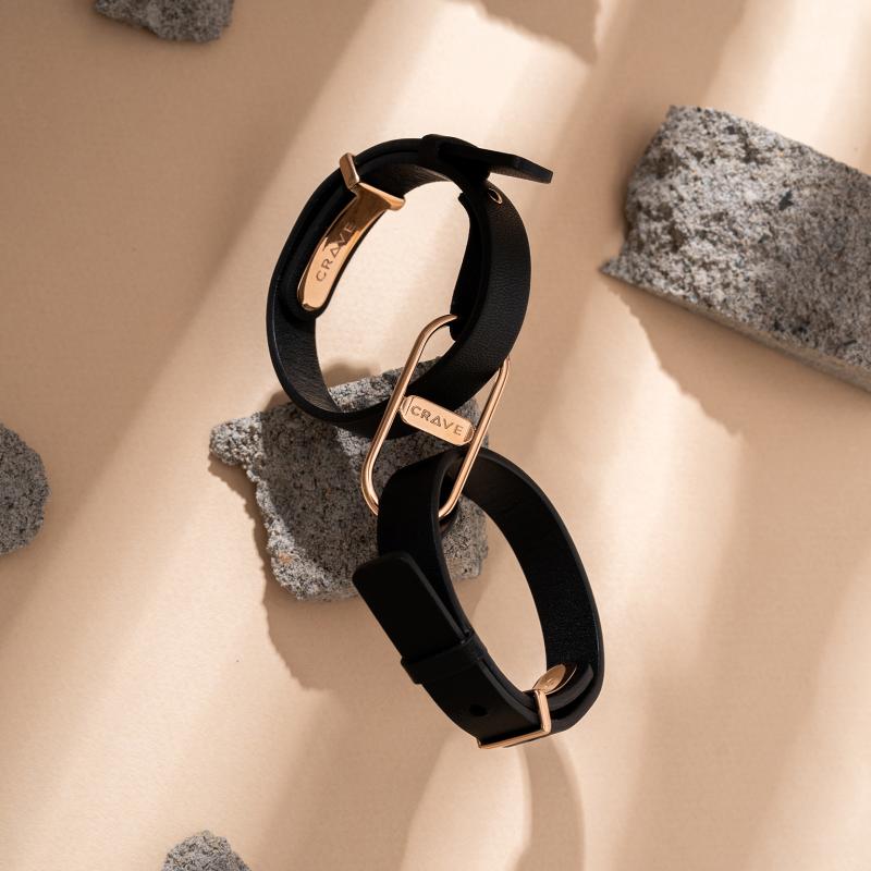 Crave - Icon Cuffs Black/Rose Gold 3