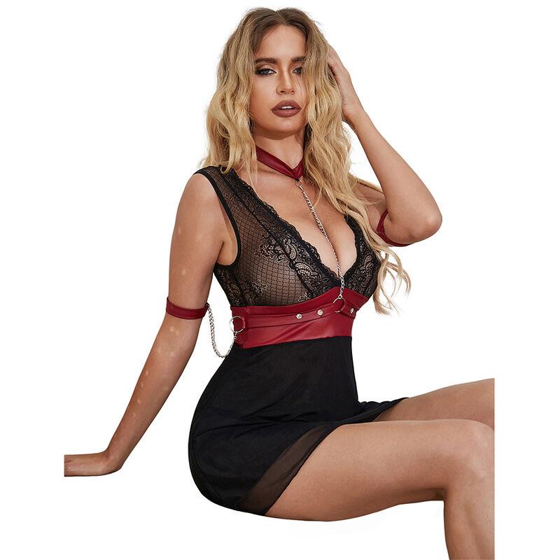 Subblime - 954437 lace bondage dress black l/xl