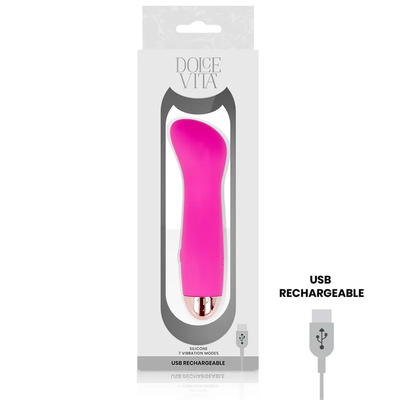 Dolce Vita Rechargeable Vibrator One Pink 10 Speed