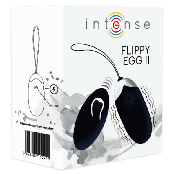 Intense Flippy Ii  Vibrating Egg With Remote Control Black 4
