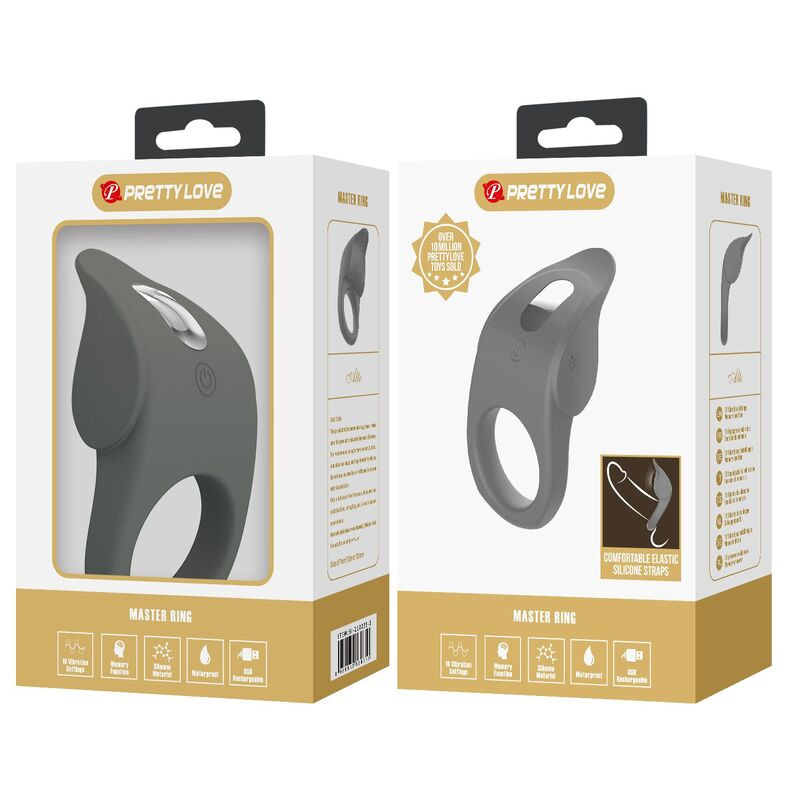Pretty love - rechargeable flexible silicone vibrating ring 9