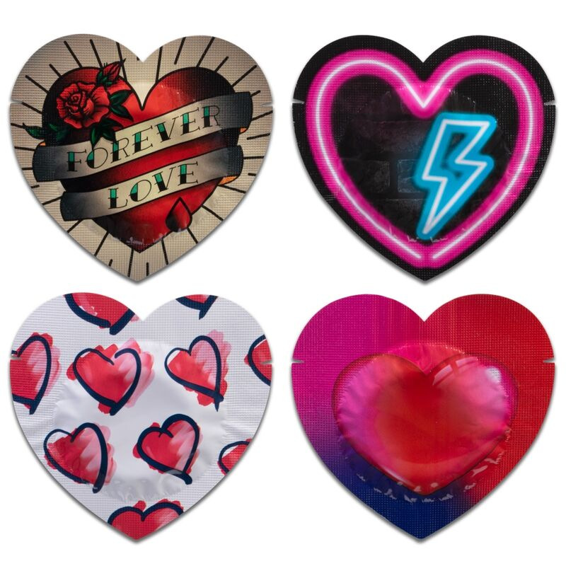 Pasante - kondómy red heart shape balenie 144 ks 1