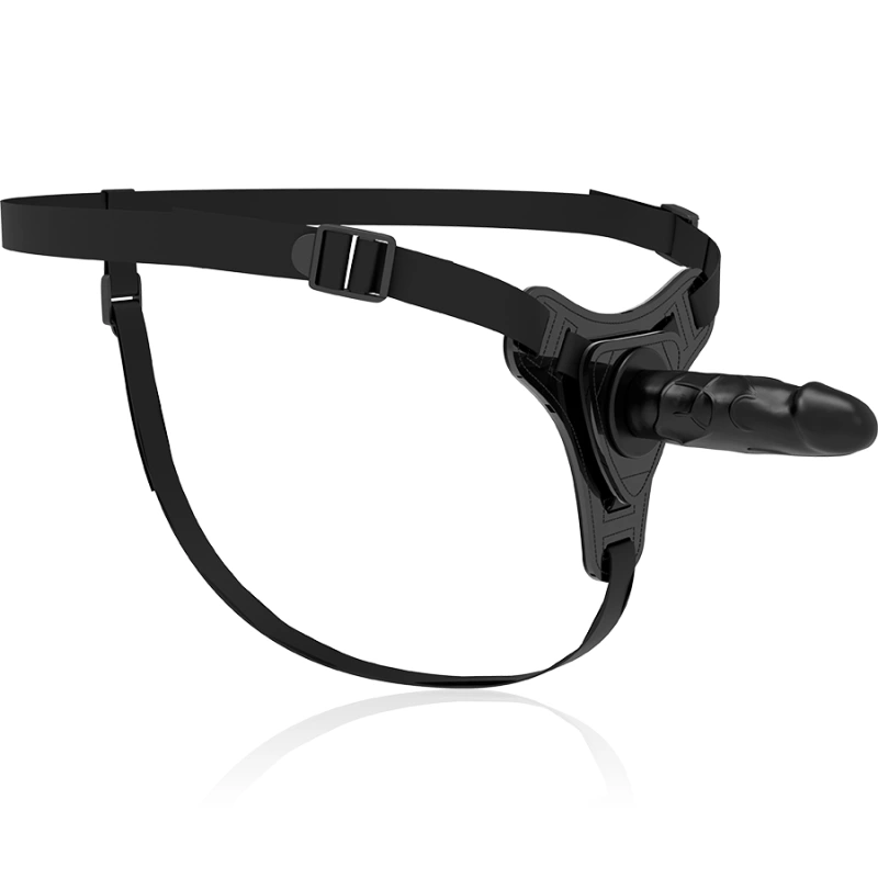 Fetish submissive harness - realistic black silicone 15 cm 3