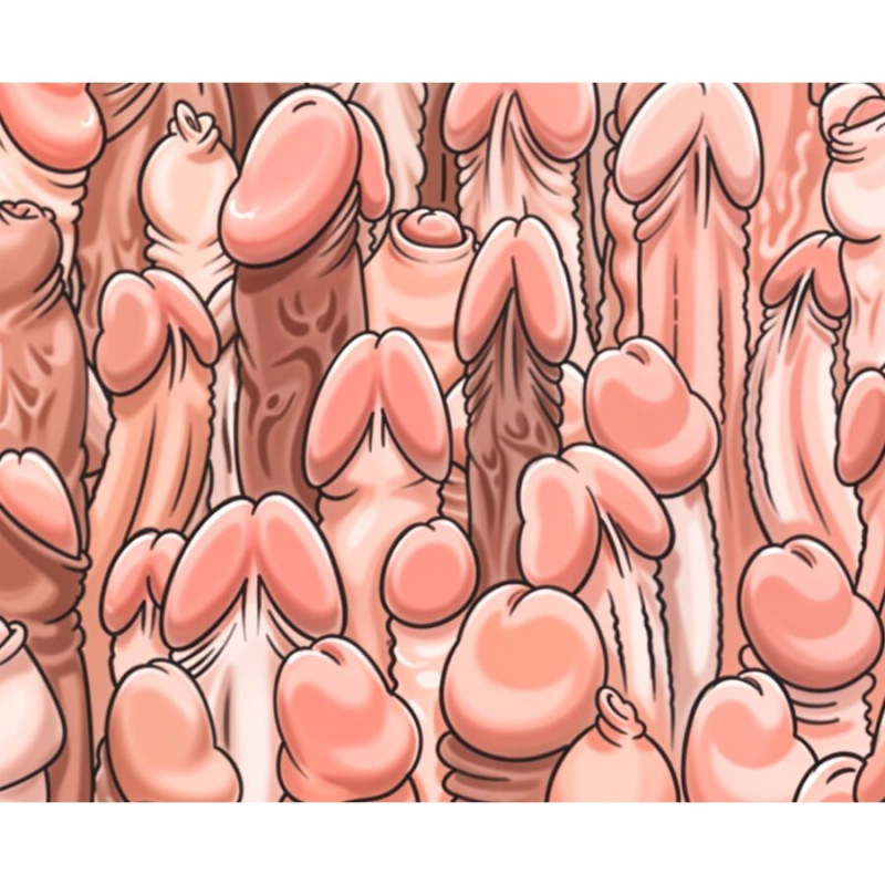 Diablo picante - color mouse pad with penises design