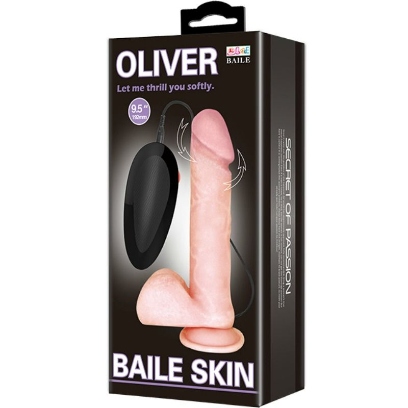 Baile - oliver realistic vibrator with rotation function 2