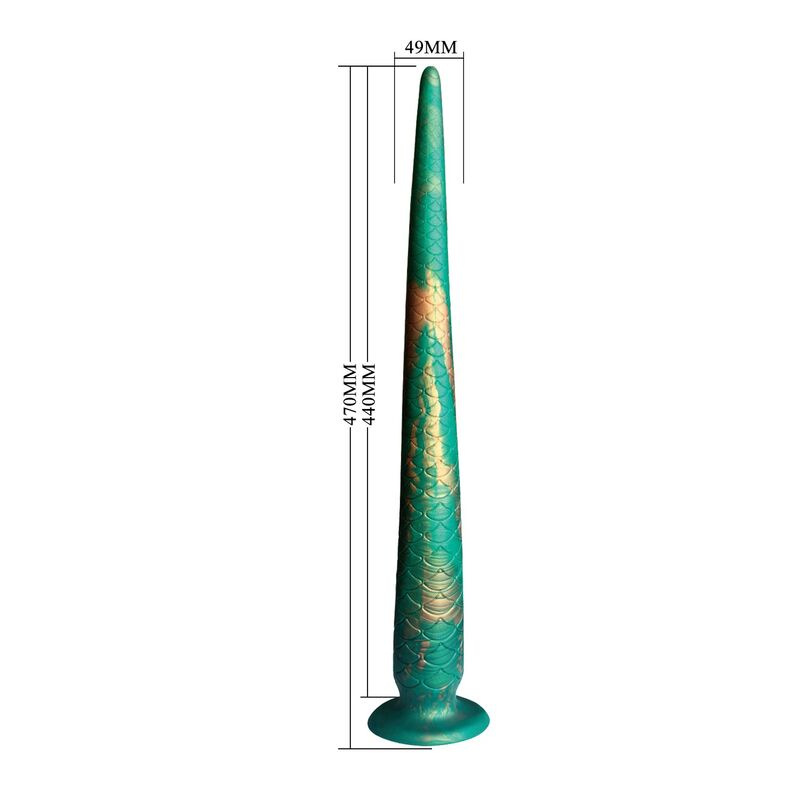 Power monsters - wildwyrm tail bicolor fantasy silicone dildo 47 cm Ø 4 cm 5