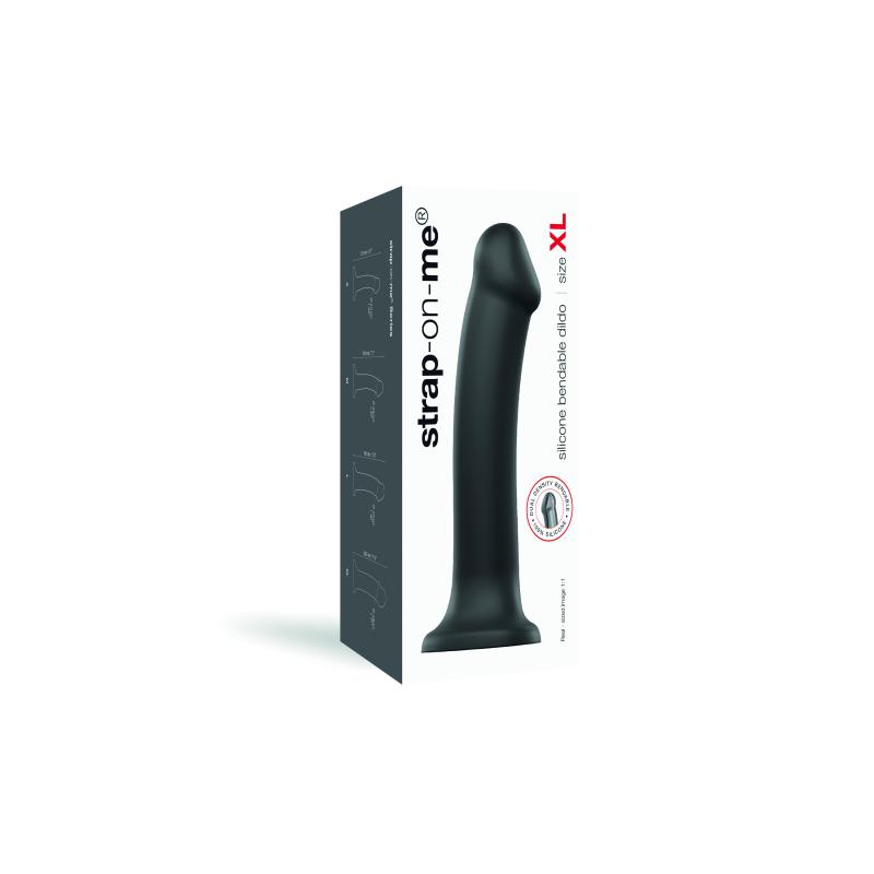 Strap-On-Me - Semi-Realistic Dual Density Bendable Dildo Bla 3