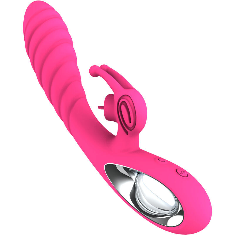Armony - vicky rabbit vibrator with fuchsia pull ring tongue 1