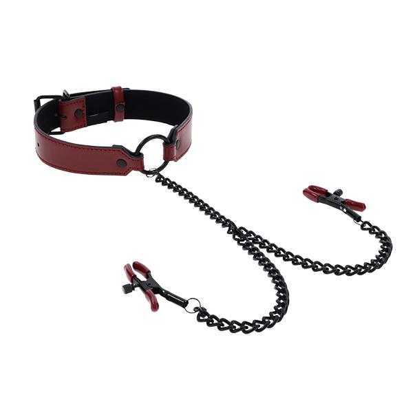 Sportsheets - Saffron Collar With Nipple Clamps 10