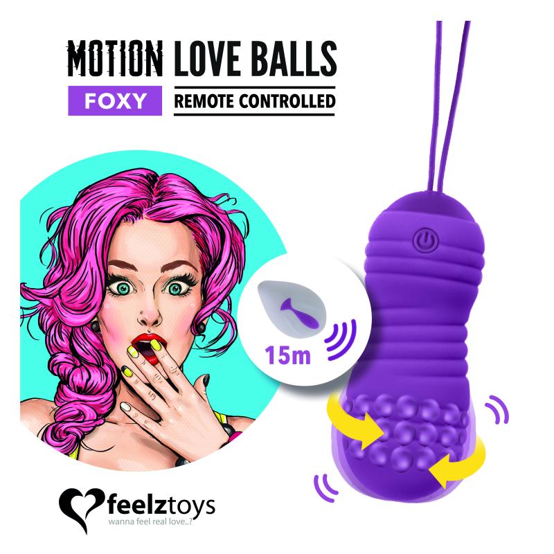 Feelztoys - Remote Controlled Motion Love Balls Foxy - Vibračné Vajíčko 4