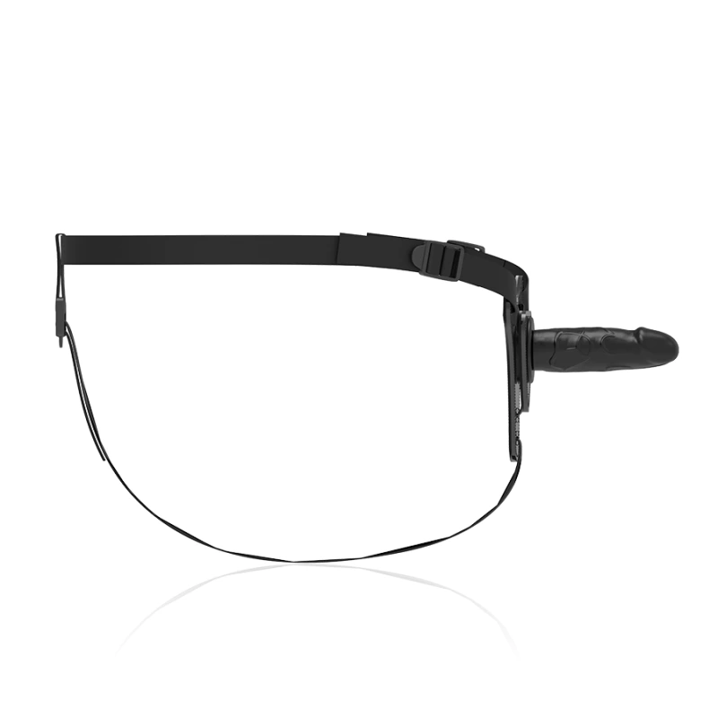 Fetish submissive harness - realistic black silicone 15 cm 2