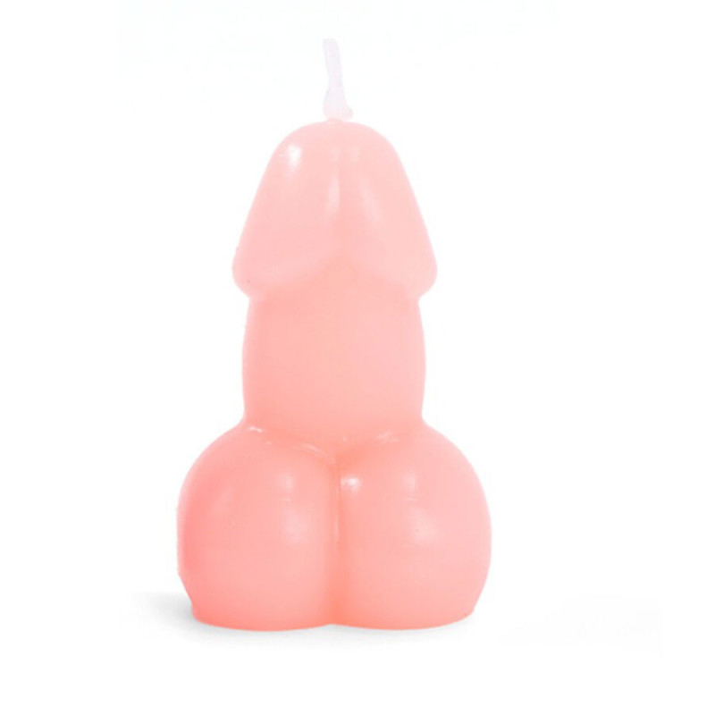 Diablo picante - penis shaped candle in pink color