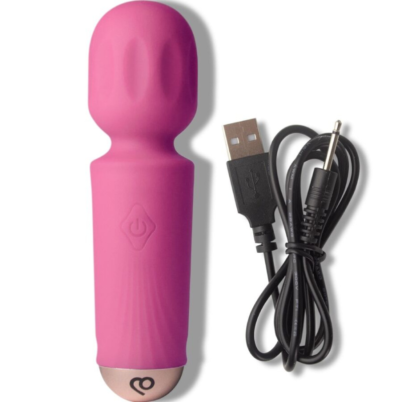 Rocks-off - mini rechargeable wand 16 functions peony pink 3