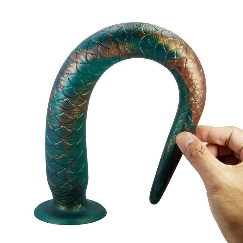 Power monsters - wildwyrm tail bicolor fantasy silicone dildo 47 cm Ø 4 cm 2
