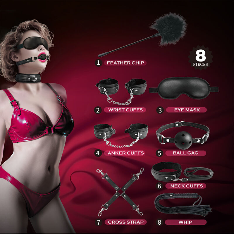 Pretty love - 8 piece bdsm kit black 9
