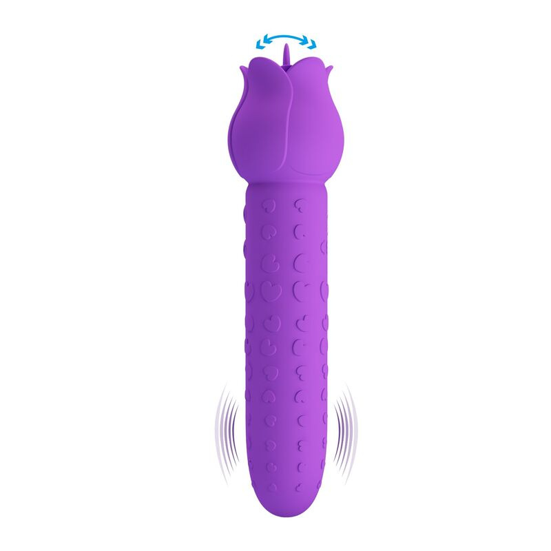 Pretty love - dannell rechargeable oral and clitoral stimulator vibrator purple 3