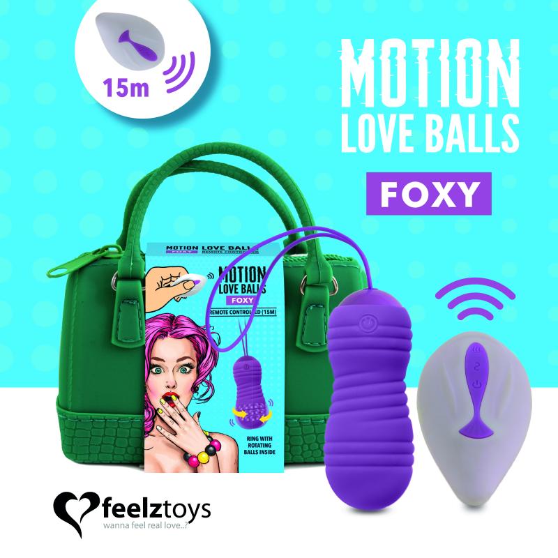 Feelztoys - Remote Controlled Motion Love Balls Foxy - Vibračné Vajíčko 1