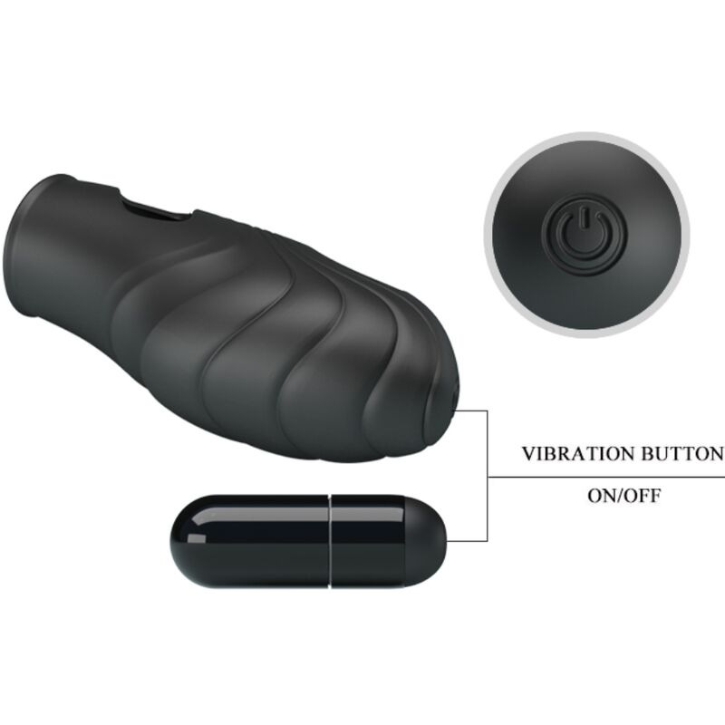 Pretty love - lich silicone finger vibrator black 5