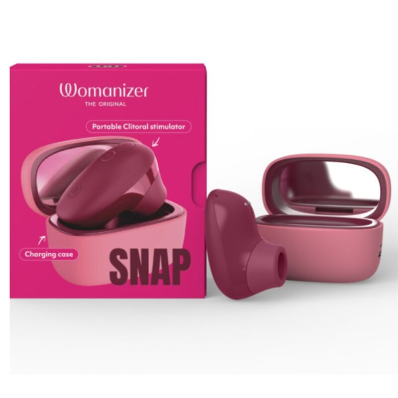 Womanizer - snap suction clitoral stimulator 6 intensity levels crushed berry 2