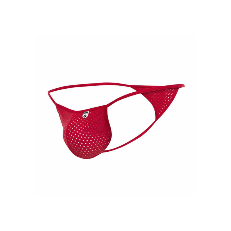Mob - red microfiber v-string size s/m 2