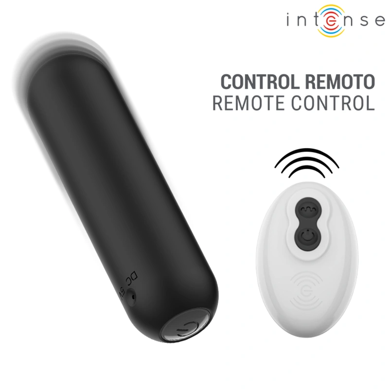 Intense - judy rechargeable vibrating bullet with remote control black 2