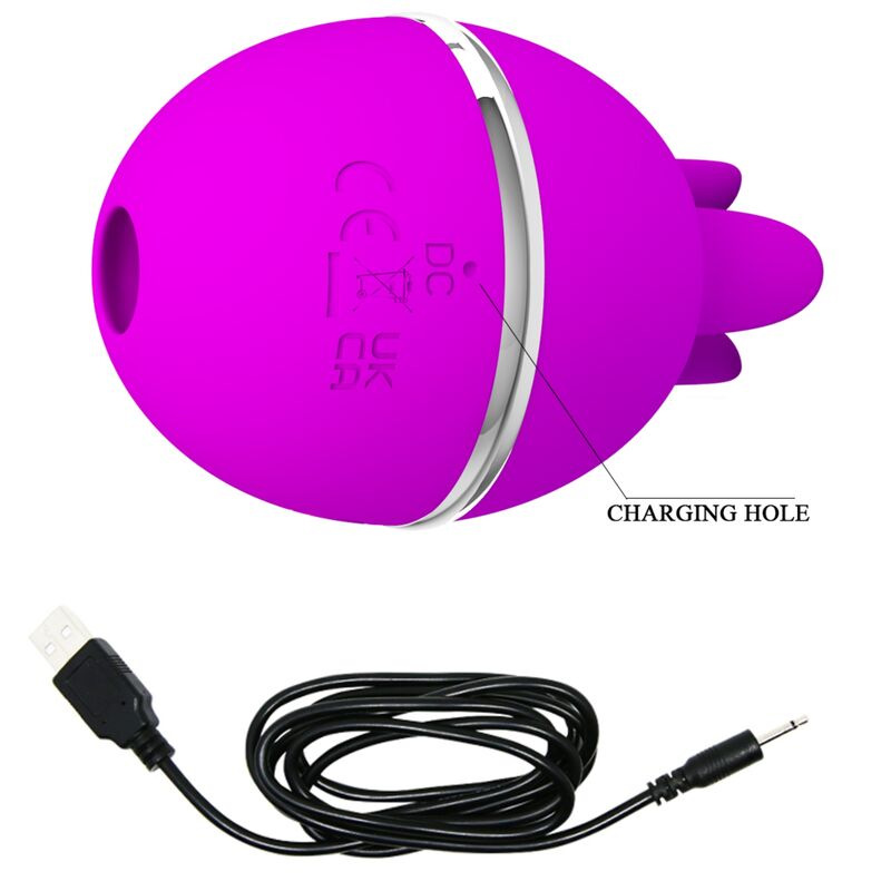 Pretty love - gemini ball purple round silicone vibrator 2