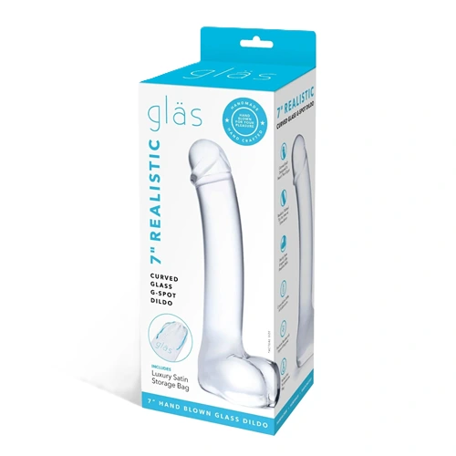 Glas - Realistic Curved Glass G-Spot - Sklenené Dildo 1