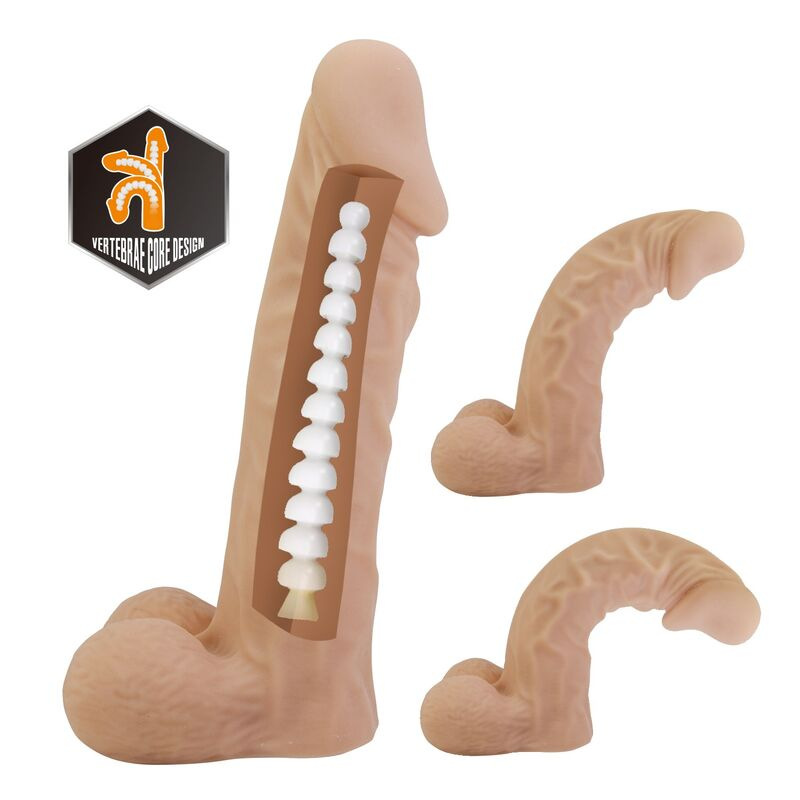 Pretty love - jolyon harness with flexible dildo 22 cm Ø 4.8 cm natural 5