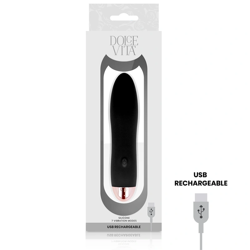 Dolce vita - rechargeable vibrator four black 7 speeds 2