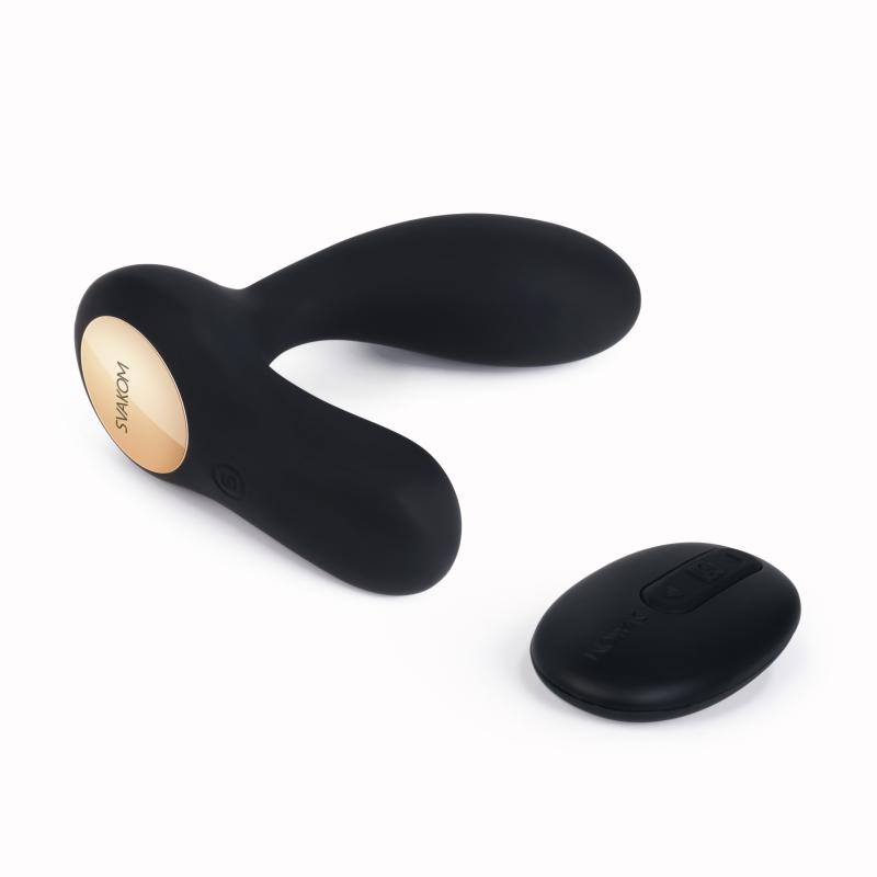 Svakom - Vick Prostate Vibrator With Remote Control Black