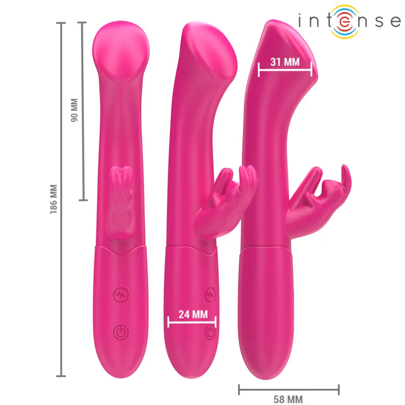 Intense - julieta rabbit vibrator 18.6 cm 10 vibrations pink 1