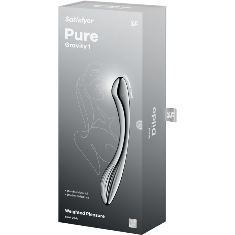 Satisfyer - pure gravity 1 stainless steel double-ended dildo 4