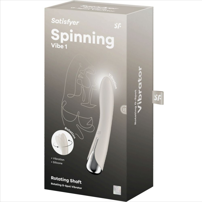 Satisfyer - spinning vibe 1 g-spot beige rotator vibrator 6