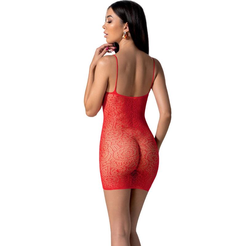 Passion - Bs096 Bodystocking Red One Size - Sieťované Erotické Šaty