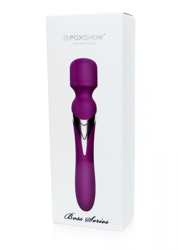 Boss Series Silicone Dual Massage Vibrator Purple - Masážna Hlavica A Vibrátor