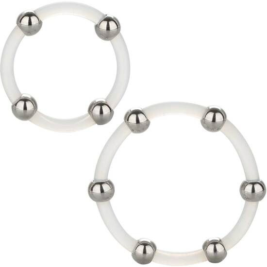 Calexotics - steel beaded silicone ring set