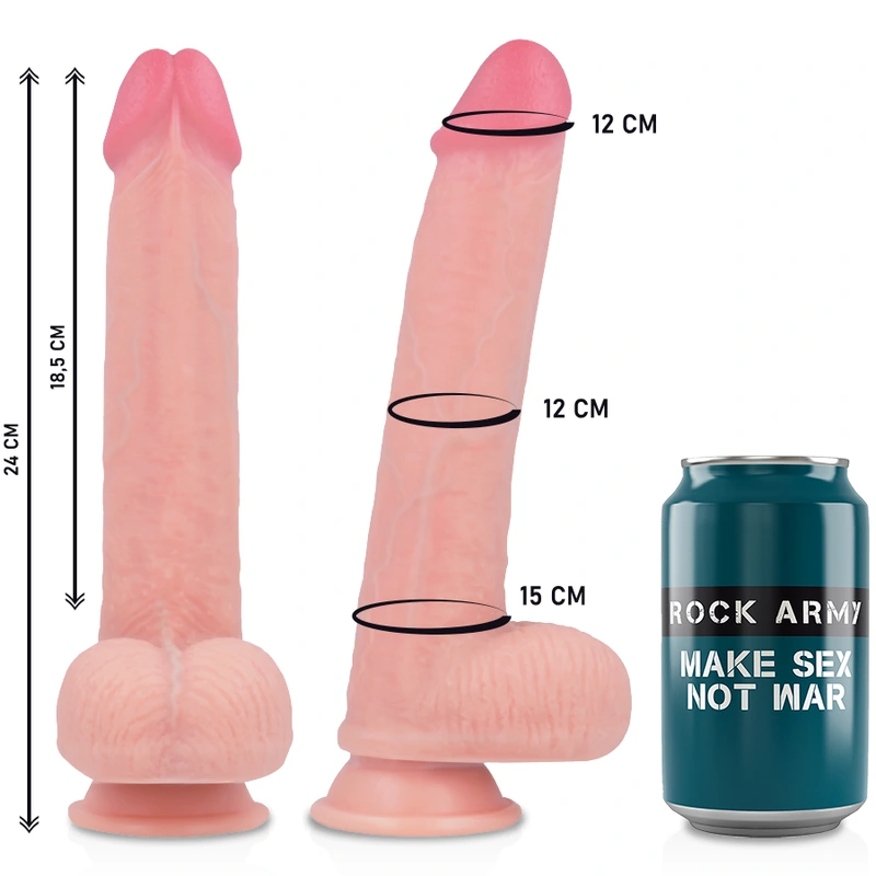 Rockarmy - arn s + liquid silicone dildo premium kingcobra 24 cm -o- 4.77 cm 2