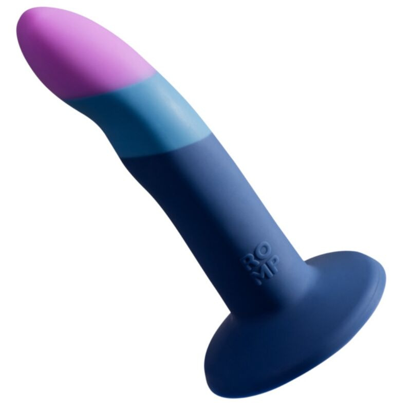 Romp - piccolo harness + silicone dildo with tricolor suction cup 14 cm 1