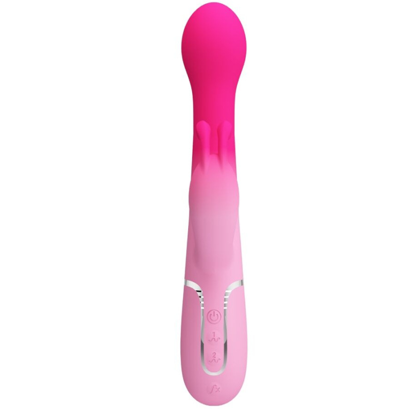 Pretty love - dejon 3 in 1 multifunction rabbit vibrator pink 2