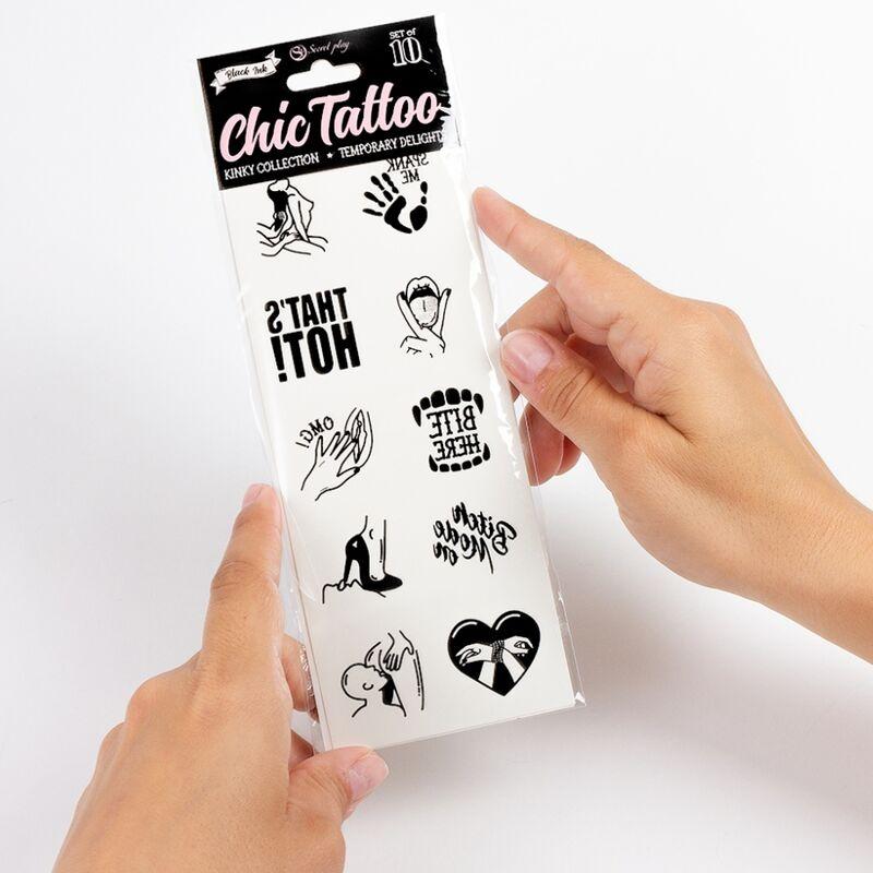 Secret Play - Set Of 10 Temporary Tattoos Kinky Collection 3