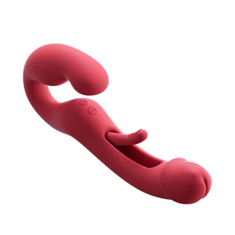 Honeyplaybox - Harmony Duo App-Controlled Strapless Strap-On Red