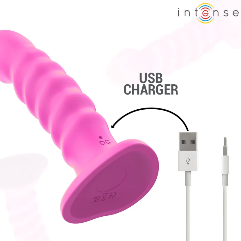 Intense - cindy vibrator size l spiral design 10 vibrations pink remote control 4