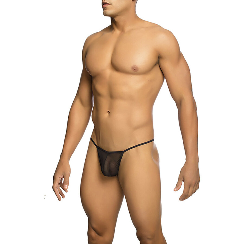 Mob - transparent t-shaped thong black size s/m 1