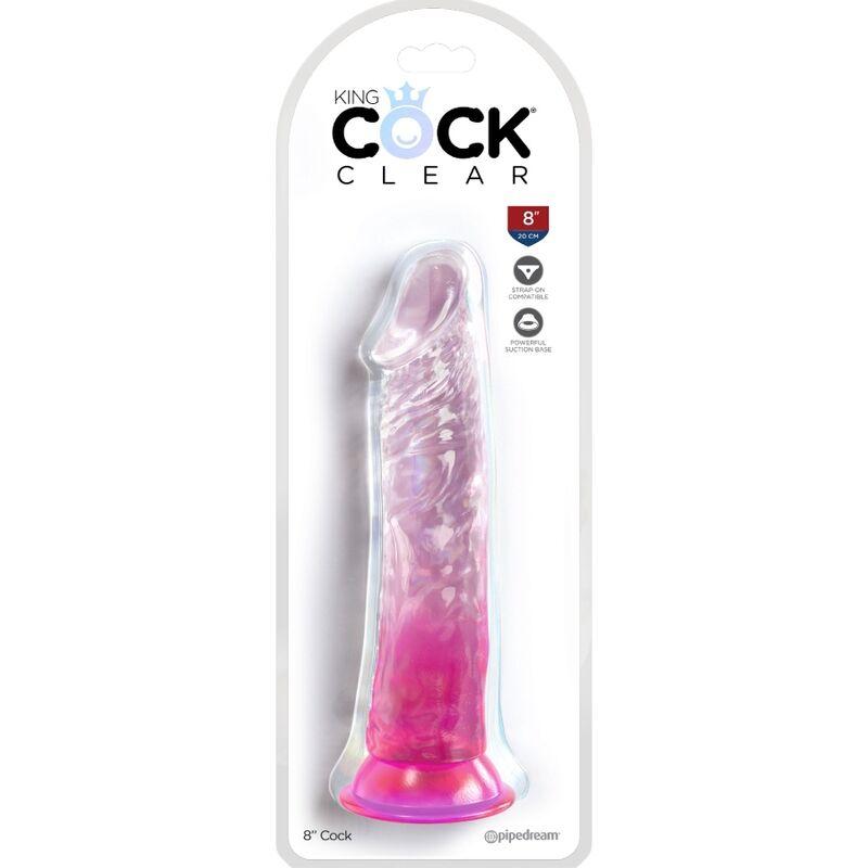 King Cock Clear - Realistic Penis 19.7 Cm Pink