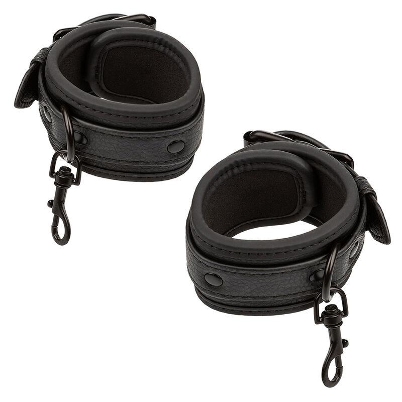 Calexotics - Nocturnal Bed Restraints Leather Adjustable Black