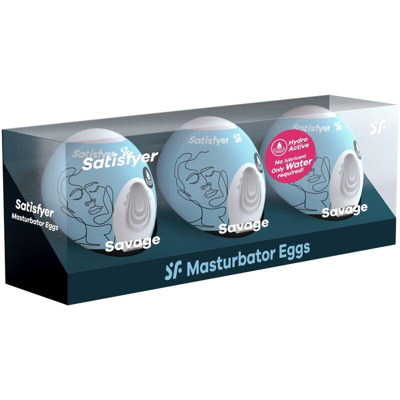 Satisfyer 3 Masturbator Eggs - Savage 1