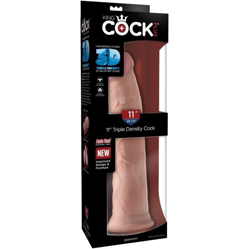 King cock - realistic penis 3d 26 cm light 7