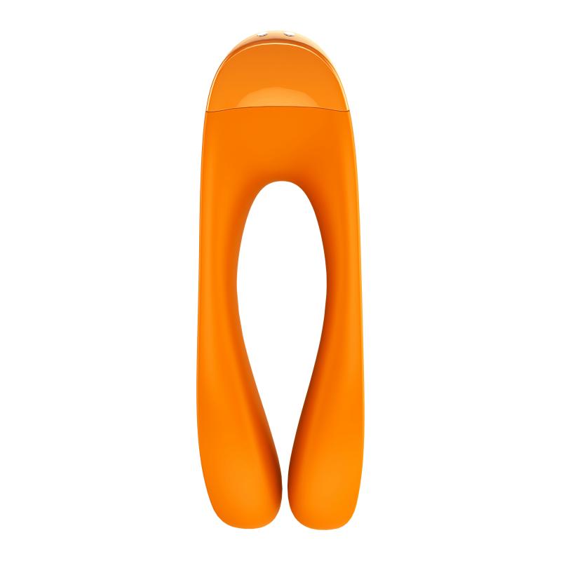 Satisfyer - Candy Cane Finger Vibrator Orange - Prstový Vibrátor