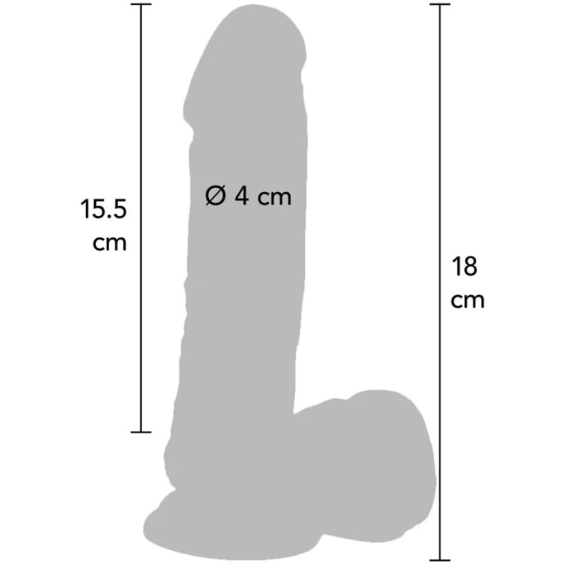 Get Real - Dildo 18 cm With Balls Vibrator Skin 2