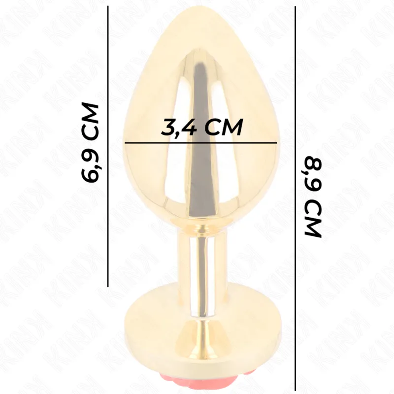 Kink - plug anal gold rose red size m 3